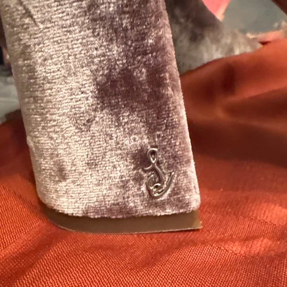 Sam Edelman Velvet Heeled Boots in Tan - Picture 6 of 6